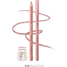Mey İthalat 12 Blush Pink Kremsi Dudak Kalemi ve Kalemtıraş Seti Velvet Lip Pencil