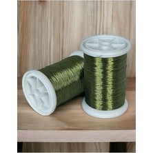 Mey İthalat Filografi 0.30 mm (100 G -150M) Haki Renkli Bakır Filografi Teli