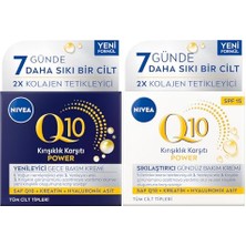 Mey İthalat Q10 Power Kırışıklık Karşıtı Gündüz Bakım Kremi, SPF15,50 ml ve Q10 Power Gece Bakım Kremi 50 ml