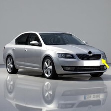 Mey İthalat Ön Panjur Çerçevesi Nikelaj Tip 5E0853651 Skoda Octavia ile Uyumlu 2013-2017