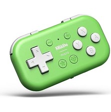 Mey İthalat Mini Bluetooth Gamepad, Switch, Android ve Raspberry Pi Uyumlu, Yeşil, Klavye Modu Destekli