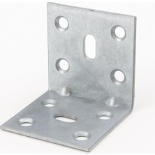 Mey İthalat Metal L Demir 40X40X40 mm (50 Adet) Raf, Dolap ve Mobilya Köşe Bağlantı Aparatı Duvar Sabitleme Seti