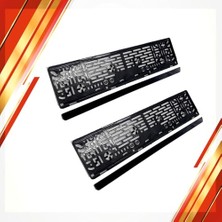 Mey İthalat ® Çıtçıtlı Plakalık 2'li Set, Standart Araç Plaka Çerçevesi (Siyah), Takmatik Araç Plaka Tutucu