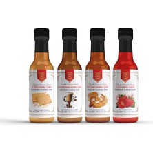 Mey İthalat Petibör; Irish Cream, Toffee Nut, Çilek Aromalı Şurup 4'lü Set (4X250 Ml), Cam Şişe