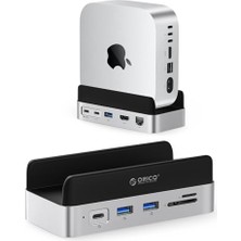 Mey İthalat Minidock Yerleştirme Istasyonu ve Standı Mac Mini M4/m4 Pro Için Nvme SSD Muhafazası; M4 USB C Hub ile 4K HDMI Displayport, Sd/tf 3.0 Kart Okuyucu, Usb-C/a 10GBPS, Pd 100W, VS10