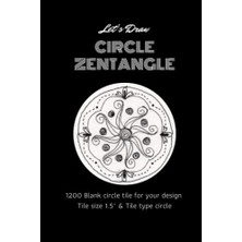 Mey İthalat Çember Zentangle Çizim Defteri, Sanat Terapisi, ~1200 Boş Çember Karo, Karo Boyutu 1.5", Çember Karo Tipi