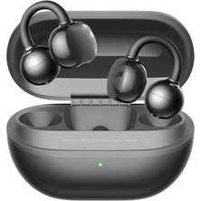 Mey İthalat Pop Clip Açık Kulak Bluetooth 5.4 Kablosuz Kulaklık, Enc Ows, Siyah