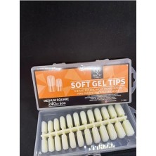 Mey İthalat 240'LI Soft Jel Tips ve Yumuşak Jel Tips T-186 Şeffaf