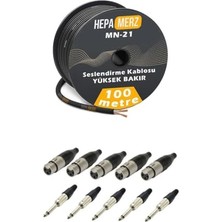 Mey İthalat Paket-6 Xlr-Jak Mikrofon Kablosu Konnektör Seti