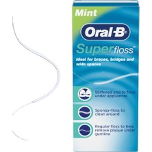 Mey İthalat Super Floss Önceden Kesilmiş Teller Diş Ipi, Nane, 50 Adet