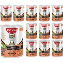 Mey İthalat Yetişkin Kedi Somonlu Pate 400 G x 12 Adet