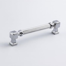 Mey İthalat Talas 128 mm Çizgili Krom Renk Metal Kulp Mobilya Çekmece Mutfak Dolabı 22.4 cm