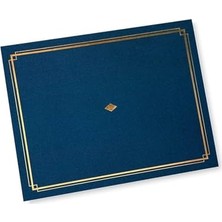 Mey İthalat Sertifika Tutucu, Altın Folyo Detaylı Mavi, 8.5" x 11" Belgelere Uyar, 36 Adet (54516)