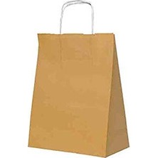 Mey İthalat 25'li Büyük Boy Altın Kraft Roll-Up Çanta, 31X41 cm