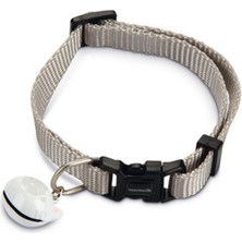 Mey İthalat Açık Gri Zilli Kedi Boyun Tasması 20-30 cm