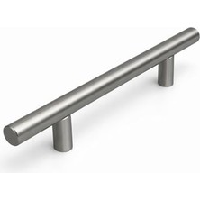 Mey İthalat Titanyum Renk Metal Mobilya Mutfak Dolap Çekmece Dolabı Kulbu Kulpu Kulpları, 96 Mm, 9,6 Cm, (1 Adet)