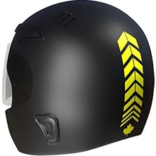 Mey İthalat 2 Adet Sport Kask Araba Ayna Floresan Sarı Kask Sticker