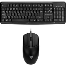 Mey İthalat Km-03 Siyah Türkçe Q Klavye Mouse Seti, USB Kablolu, Sayısal Tuşlu, Optik Mouse, Windows Uyumlu