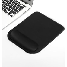 Mey İthalat Bilek Destekli Mouse Pad, Ergonomik, Kaymaz Taban, Siyah