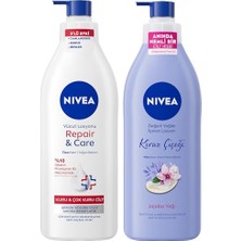 Mey İthalat Kiraz Çiçeği Vücut Losyonu ve Repair&care Nemlendirici Losyon 400 Ml, Rahatlatıcı, Kuru Cilt