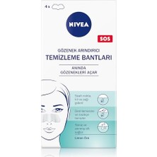 Mey İthalat Siyah Nokta Temizleyici Burun T-Bant, Gözenek Arındırıcı, Derinlemesine Temizlik, Limon Özü, 4 Adet