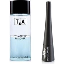 Mey İthalat Make Up Suya Dayanıklı Dıplooklıner 4 ml + Makyaj Temizleme