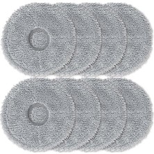 Mey İthalat Dreame L10S Ultra; L10 Ultra, L10 Ultra, L10S Pro, Xiaomi X10+ Robot Süpürge Için 8 Adet Yedek Parça, Yıkanabilir Mikrofiber Islak Silme Pedi Aksesuarı