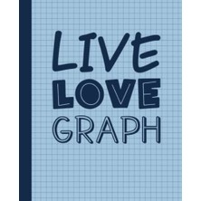 Mey İthalat Live Love Graph Grafik Kağıdı Defteri, Kareli, Inç Başına 4 Kare, 100 Pages, Not Alma, Günlük, Çizim, Matematik, Veri ve Karalama Için, Basic Blue