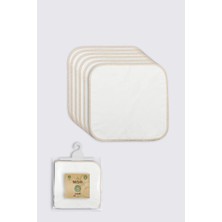 Belirtilmemiş Mey Ithalat®   Organik 28X28 6'lı Penye Mendil 90103 Ekru