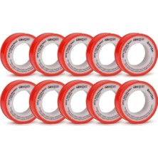 Mey İthalat Rayno Ptfe Teflon Bant, 8 mm x 12M, 10 Adet, Yüksek Dayanım 10 Adet, Su ve Gaz Tesisatı Için Sızdırmazlık Bandı