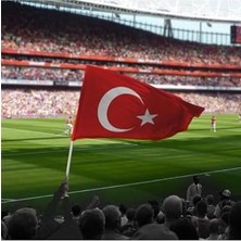 Mey İthalat Zc Bayrak Sopalı Türk Bayrağı 100X150 Yüksek Kalite Çift Tarafllı Fabrikasyon Baskı Alpaka Kumaş