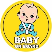 Mey İthalat Baby On Board Oto Stickerı, Motosiklet Araç Stickerı 19 Cm, Renkli, 85HOETİKET-28