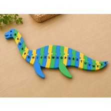 Kentex 3D Baskı Dinozor Şeklinde Alfabe Puzzle - A-Z Harf Eşleştirme Oyuncağı