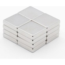 Mey İthalat Güçlü Kare Neodyum Mıknatıs 20X20X5 mm (4 Adet)