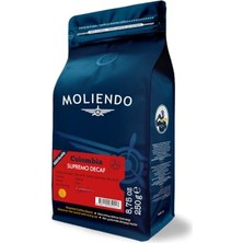 Mey İthalat Finest Coffee Colombia Supremo Decaf (Kafeinsiz) Yöresel Öğütülmüş Filtre Kahve 250 G