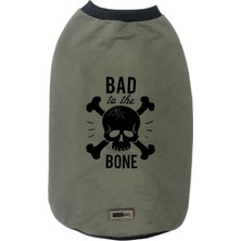 Mey İthalat Yeni Sezon Köpek ve Kedi Kıyafeti, Koyu Yeşil Bad To The Bone, Xs Beden
