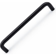 Mey İthalat Siyah 160 mm Mat Mobilya Kulpu Çekmece Dolap Kapak Kulpu Modern Tasarım Mutfak Banyo Kulpu