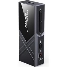Mey İthalat KA17 Taşınabilir USB Dac Ses Hifi Kod Çözücü, Çift ES9069Q PCM768 DSD512 3.5/4.4 mm Çıkışı Android Ios Mac WIN10 Için (Siyah)