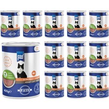 Mey İthalat Yetişkin Somonlu Pate Yaş Kedi Maması 400 G x 12 Adet