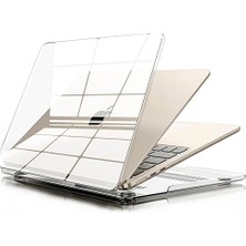 Mey İthalat MacBook Air M5/m4/m3/m2 13.6 Inç Uyumlu Şeffaf Kristal Sert Kılıf, 2026/2025/2024/2023/2022, A3449 - A3240 - A3113 - A2681