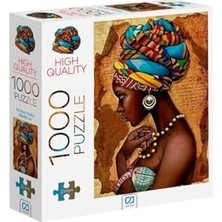 Mey İthalat Afrikalı Kadın 1000 Parça, 2,2 mm Kalınlık, 48X68 cm Profesyonel Hobi Puzzle