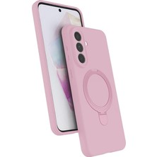 Happy Trend Samsung Galaxy A37 ile Uyumlu Kılıf Magsafe ile Uyumlu Z-Samara Kapak Wireless Şarj Özellikli Stand Olabilen Galaxy A37 Kilif Pembe