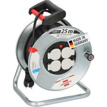 Mey İthalat Garant S 4 Ihraç Makarası (25 M; Çelik Sac, Iç Mekanlarda Kullanım, Made In Germany) Gümüş
