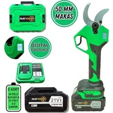 Mey İthalat 50 mm Kesim Kapasiteli Şarj Edilebilir Akülü Budama Makası, Yeşil