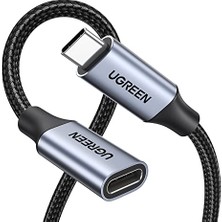 Mey İthalat Gen2 100 W Thunderbolt 3 Type-C To Type-C Örgülü Uzatma Kablosu, 50 cm