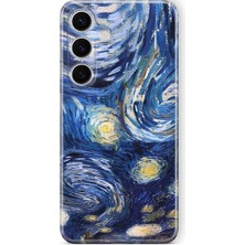 Happy Trend Samsung Galaxy A56 Uyumlu Yıldızlı Geceler Tasarım Baskılı Şeffaf Kılıf
