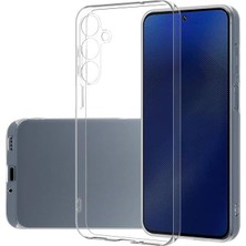 Happy Trend Samsung Galaxy S24 Fe ile Uyumlu Kılıfı Şeffaf Esnek Yumuşak Ince Silikon Kapak Süper Renksiz