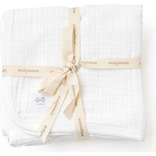 Andywawa AC25870 Müslin Home Bebek Battaniye 105*120 White