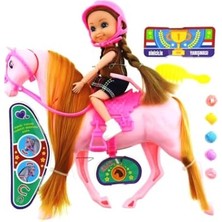 Mey İthalat Binici Bebek ve Pembe At