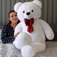 Mey İthalat 160 cm Dev Pelüş Ayı, Papyonlu ve Sevimli Büyük Boy Ayıcık, Yumuşak Sarılmalık Pelüş, Sevgiliye Hediye